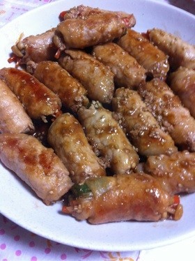 簡単♥おいしい♥野菜の肉巻き♥